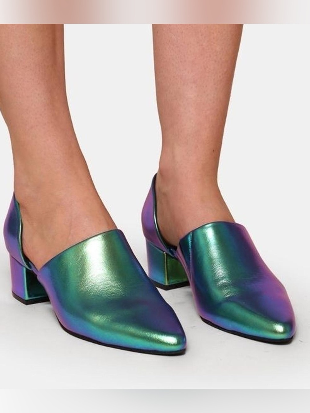 Intentionally Blank / Perf-Hi Jewel Beetle Hologram heel • 8 (best for a 7.5)